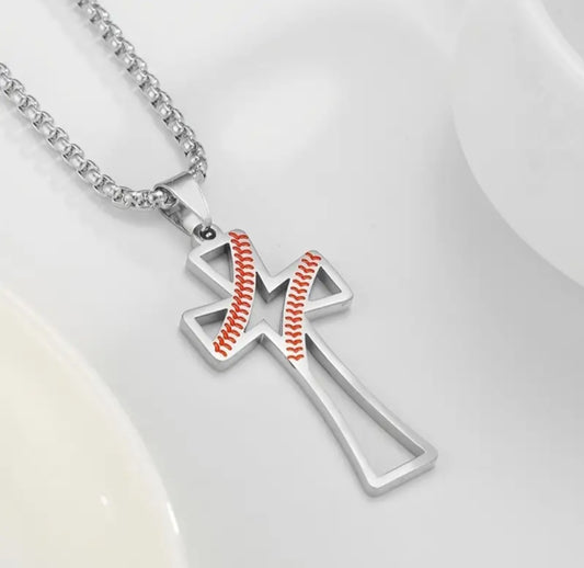 Baseball Hollow Necklace